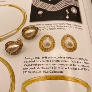 Vintage Napier pave collection‎ clip on earring 1987-88